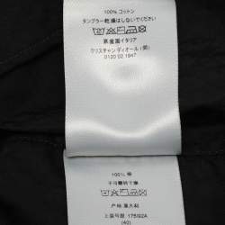 مملوكة مسبقًا قميص ديور قطن أسود بأزرار أمامية مقاس كبير