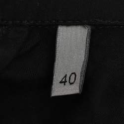 مملوكة مسبقًا قميص ديور قطن أسود بأزرار أمامية مقاس كبير