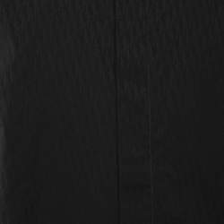 مملوكة مسبقًا قميص ديور قطن أسود بأزرار أمامية مقاس كبير