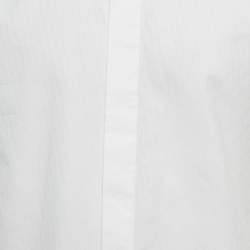 Pre Owned قميص ديور هووم أبيض نمط أوبليك قطن أزرار أمامية مقاس كبير