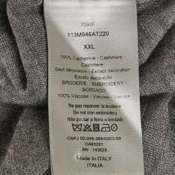 Pre Owned سويتر ديور هوم برقبة عالية كشمير رمادي مقاس كبير جدا - إكس إكس لارج