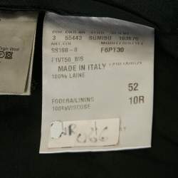 Pre Owned Dior Homme Black Wool Pants XL