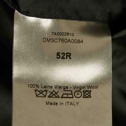 Pre Owned Dior Black Wool Regular Fit Blazer XL