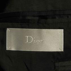 Pre Owned Dior Black Wool Regular Fit Blazer XL