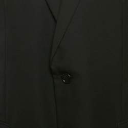 Pre Owned Dior Black Wool Regular Fit Blazer XL
