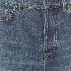 مملوكة مسبقًا بنطلون جينز كريستيان ديور دنيم أزرق واسع بوسط 33 إنش