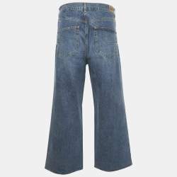 مملوكة مسبقًا بنطلون جينز كريستيان ديور دنيم أزرق واسع بوسط 33 إنش