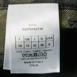 مملوكة مسبقًا بنطلون جينز ديور أخضر دينيم بويفريند مقاس وسط (صغير) 32 بوصة