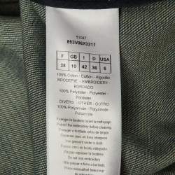 Pre Owned جاكيت ديور جينز مطرز أزرق بمقاس وسط - ميديام