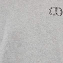 مملوكة مسبقًا سويت شيرت ديور هوم جيرسي رمادي ذو أكمام طويلة أيقونة CD مقاس كبير جداً (إكس لارج)