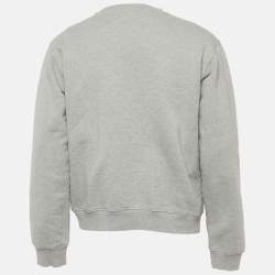 مملوكة مسبقًا سويت شيرت ديور هوم جيرسي رمادي ذو أكمام طويلة أيقونة CD مقاس كبير جداً (إكس لارج)