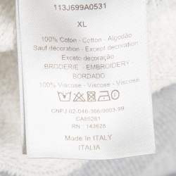 مملوكة مسبقًا سويت شيرت ديور هوم جيرسي رمادي ذو أكمام طويلة أيقونة CD مقاس كبير جداً (إكس لارج)