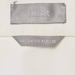 مملوكة مسبقًا Dior Homme White Paint Splatter Denim Overshirt M