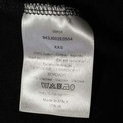 Pre Owned Dior Homme Black Cotton Knit Logo Embroidered T-Shirt XXS