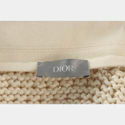 Pre Owned Dior x Sacai Crossover Asymmetric Cream Cotton Wool Jacket