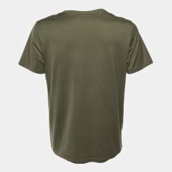 Pre Owned تي شيرت ديور هوم قطن مطرز بشعار أسود مقاس صغير (إكس سمول)