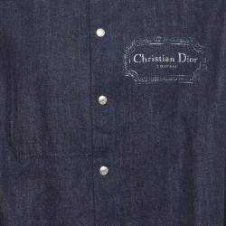 Pre Owned Dior Homme Navy Blue Denim Overshirt XXL