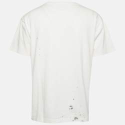Pre Owned Dior Homme x Cactus Jack White Printed Cotton Crewneck T-Shirt M  