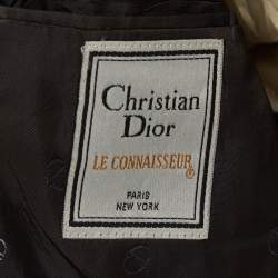 Pre Owned Christian Dior Le Connaisseur Vintage Grey Wool Single Breasted Blazer XL