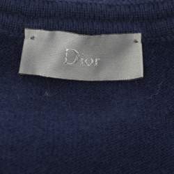 Pre Owned Dior Homme Blue Cashmere Zip Sweater XL