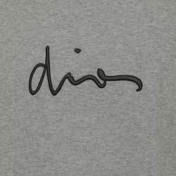 Pre Owned Dior Grey Logo Embroidered Cotton Sweater L