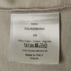 Pre Owned Dior Homme x Air Jordan Grey Cotton Logo Embroidery T-Shirt XS