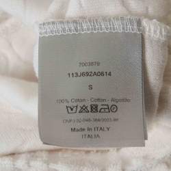 Pre Owned Dior Homme White Oblique Terry Knit T-Shirt S