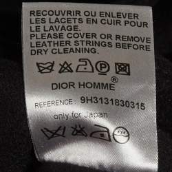 مملوكة مسبقًا Dior Homme Black Wool Blend Hooded Duffle Coat S