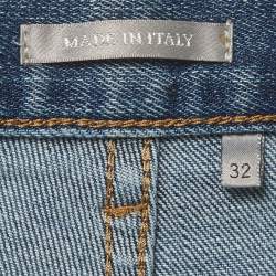 Pre Owned Dior Homme Blue Denim Slim Fit Jeans M/Waist 34"