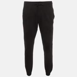 Pre Owned Dior Homme Black Jersey Drawstring Sweatpants S