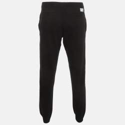 Pre Owned Dior Homme Black Jersey Drawstring Sweatpants S