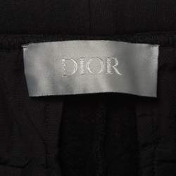 Pre Owned Dior Homme Black Jersey Drawstring Sweatpants S