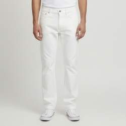 Pre Owned Christian Dior Homme White Denim Regular Fit Jeans M/Waist 32"