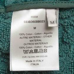 Pre Owned Christian Dior Homme Green Oblique Terry Bathrobe M