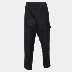 Dior Homme Black Wool Cargo Trousers 3XL/Waist 39"