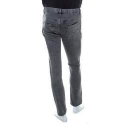 Dior Homme Grey Denim Invisible Button Slim Fit Jeans M