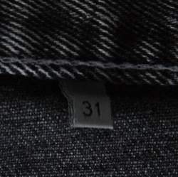 Dior Homme Grey Denim Invisible Button Slim Fit Jeans M