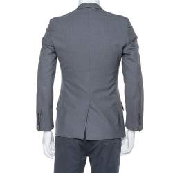 Dior Grey Wool Two Button Coat Jacket S