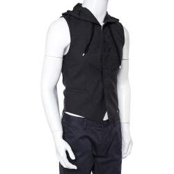 Pre Owned Dior Black Wool Hooded Vest XS