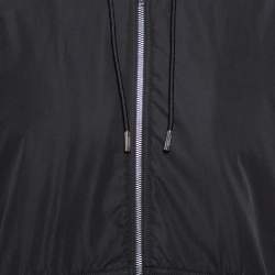 Pre Owned Dior Homme Black Cotton & Synthetic Paneled Hoodie XL