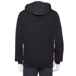 Pre Owned Dior Homme Black Cotton & Synthetic Paneled Hoodie XL