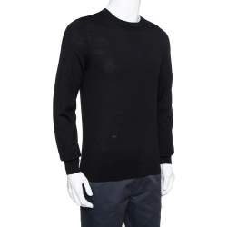 Pre Owned Dior Homme Black Wool Crewneck Sweater L  