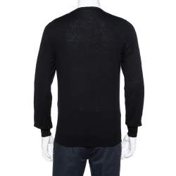 Pre Owned Dior Homme Black Wool Crewneck Sweater L  