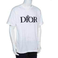 Dior White Jersey Logo Embroidered Judy Blame T-Shirt L Dior | TLC