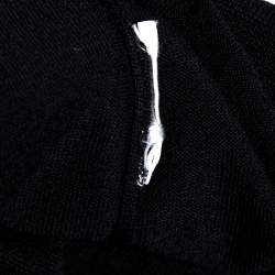 Pre Owned Dior Homme Black Wool Metallic Sorayama Floral Logo Crewneck Jumper L