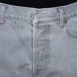 Dior Light Grey Denim Straight Leg Jeans M