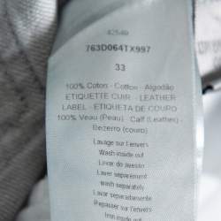 Dior Light Grey Denim Straight Leg Jeans M