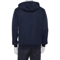 Pre Owned Dior Homme Navy Blue Knit Zip front Hoodie L