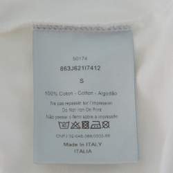 مملوكة مسبقًا Dior Homme White Paris Printed Cotton Crewneck T-Shirt S