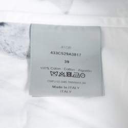 Dior Homme White Rose Printed Cotton Button Front Shirt M
